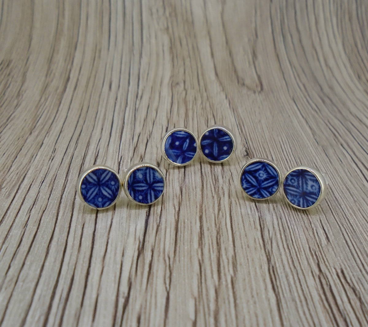 Old Willow 'Diamond' Sterling Silver Stud Earrings (8mm)