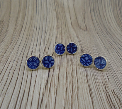 Old Willow 'Diamond' Sterling Silver Stud Earrings (8mm)