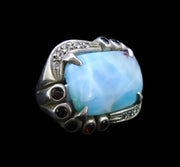 'Siren Song' Larimar Sterling Silver Statement Ring