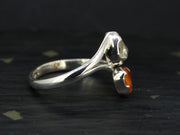Herkimer Diamond and Carnelian Sterling Silver Ring