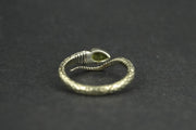 Peridot Sterling Silver Serpent Ring
