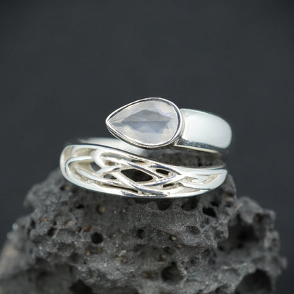 Scottish Chalcedony Sterling Silver Fancy Ring