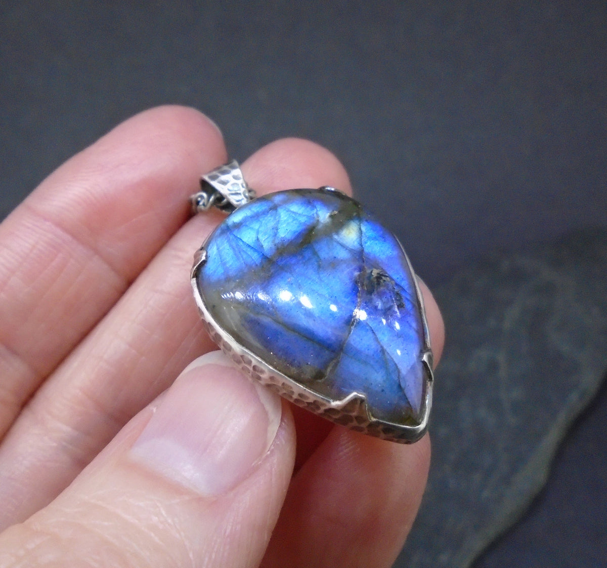 Labradorite Sterling Silver Pendant