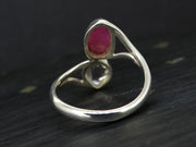 Herkimer Diamond and Ruby Sterling Silver Ring