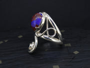 Koroit Opal and Sapphire Sterling Silver Ring