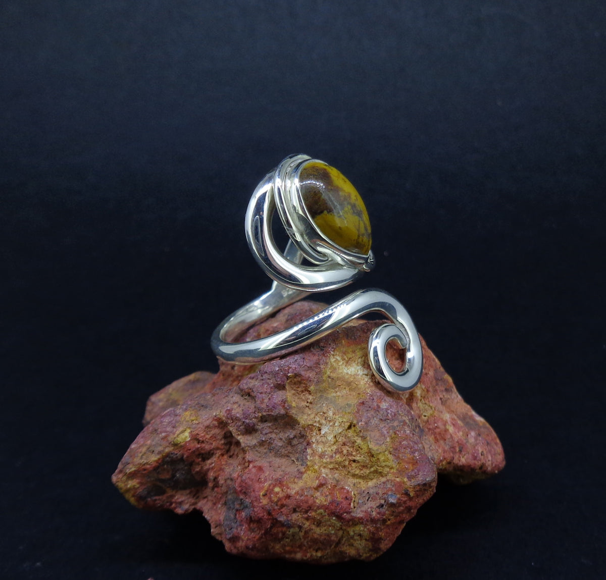 Campsie Fells Jasper Sterling Silver Ring