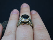Cairngorm Quartz Scottish Gold and Sterling Silver Ring