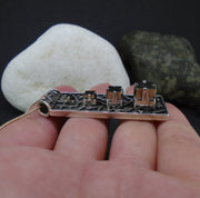'Totem' Cubic Pyrite Sterling Silver Pendant