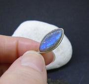 Simple Labradorite Sterling Silver Pendant