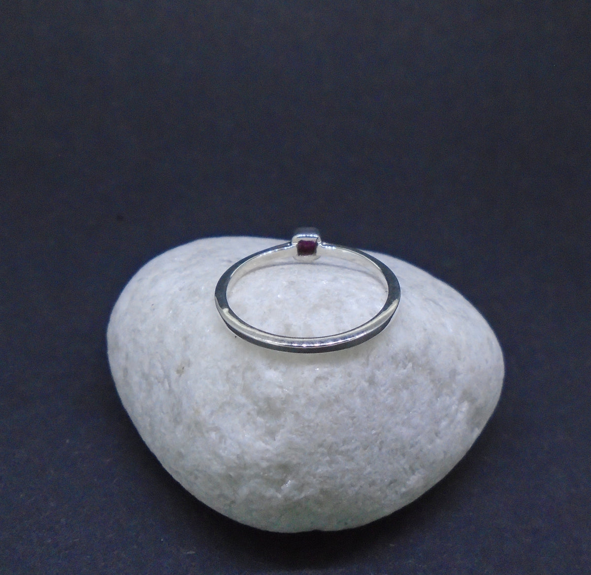 Pink Sapphire Sterling Silver Ring