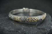 Scottish Sapphire & Diamonds with Scottish Gold, Sterling Silver Bracelet