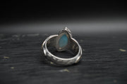 AAA 3ct Larimar Ring with 18ct Gold & Sterling Silver
