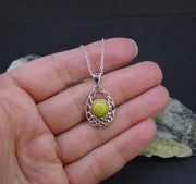 Highland Marble Celtic Cradle Sterling Silver Pendant