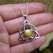Highland Marble Triquetra Sterling Silver Pendant