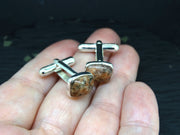 Edinburgh Royal Mile Cobblestone Sterling Silver Cufflinks