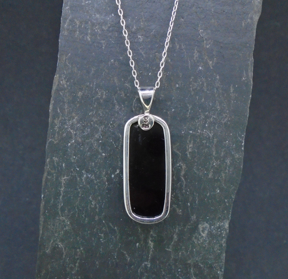 Whitby Jet Sterling Silver Pendant