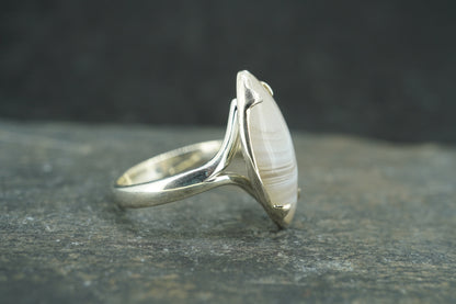 Scottish Ardownie Agate Sterling Silver Ring