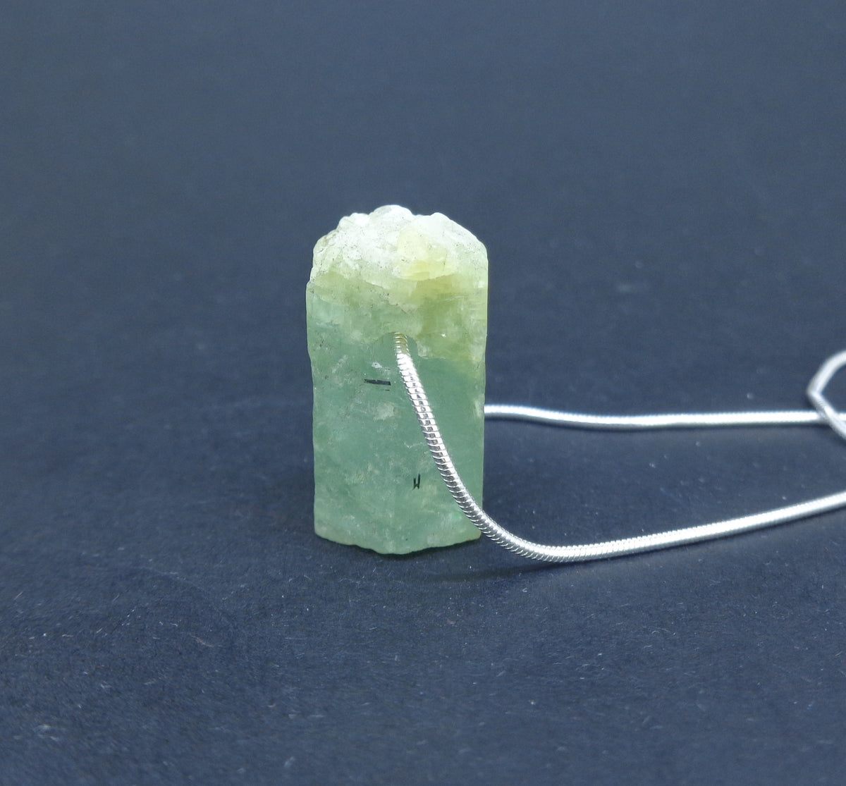 Rough Aquamarine Sterling Silver Necklace
