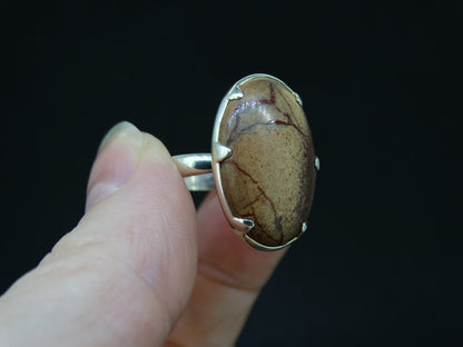 Arthur's Seat Jasper Sterling Silver Oval Ring