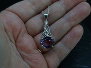 Amethyst Sterling Silver Celtic Pendant