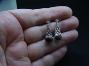 Scottish Red Jasper Sterling Silver Celtic Earrings