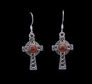 Lewisian Celtic Cross Sterling Silver Earrings