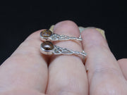 Scottish Red Jasper Sterling Silver Celtic Earrings