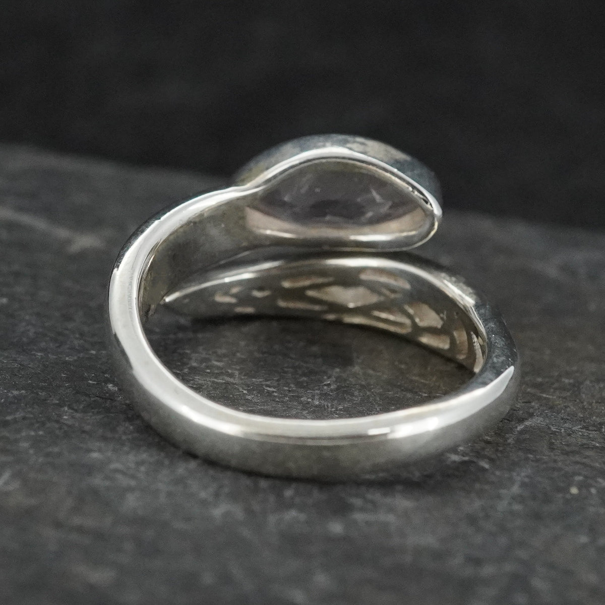 Rose Quartz Sterling Silver Celtic Wrap Ring