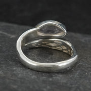 Rose Quartz Sterling Silver Celtic Wrap Ring