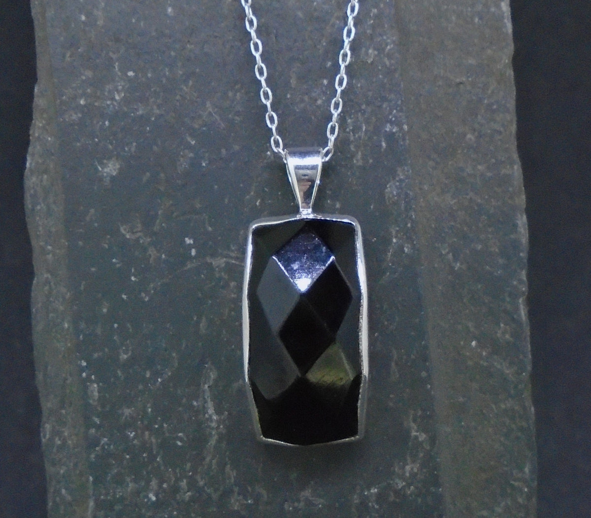 Whitby Jet Sterling Silver Pendant