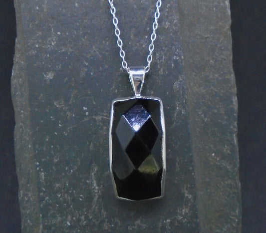 Whitby Jet Sterling Silver Pendant