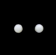Round 6mm Iona Marble Sterling Silver Stud Earrings