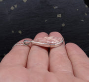 Rhodochrosite Sterling Silver Pendant
