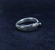 Elie Ruby & 14ct Scottish Gold Sterling Silver Ring