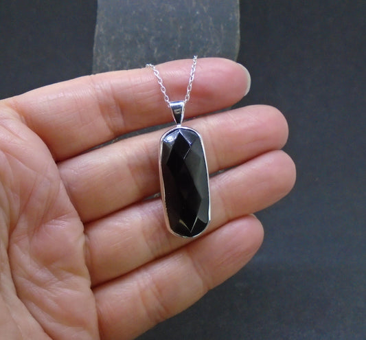 Whitby Jet Sterling Silver Pendant