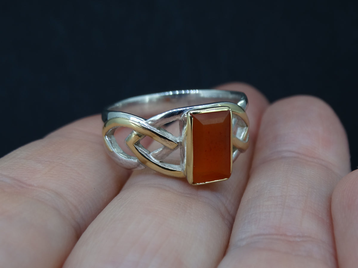 Scottish Ethibeaton Carnelian Scottish Gold and Silver Ring