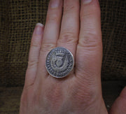 Bawbee Coin Sterling Silver Ring