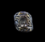 'Freumhan' Perthshire Smoky Quartz & Diamond Scottish Gold & Silver Ring