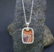 Botswana Agate Sterling Silver Pendant