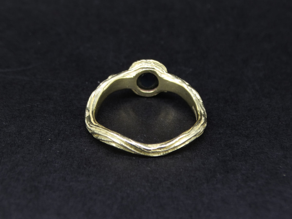 Rare Scottish Sapphire and Diamond Ring with Scottish Gold Band
