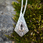 Perthshire Smoky Quartz in a Scottish Gold & Sterling Silver Pendant