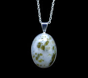 Light Iona Marble Sterling Silver Pendant