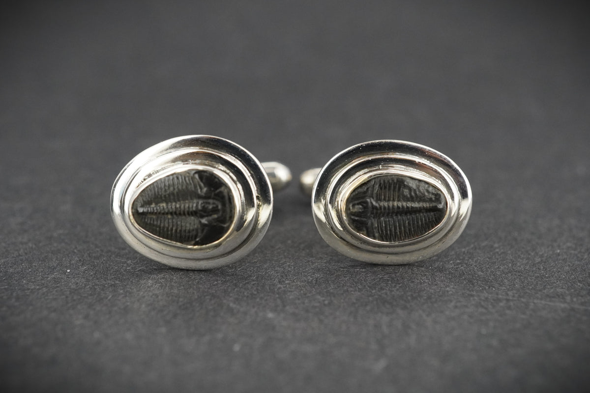 Trilobite Sterling Silver Cufflinks 10x7mm