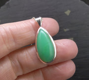 Jelly Chrysoprase Sterling Silver Pendant