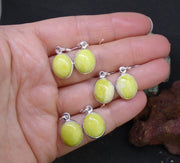 Highland Marble Oval Drop Sterling Silver Earrings