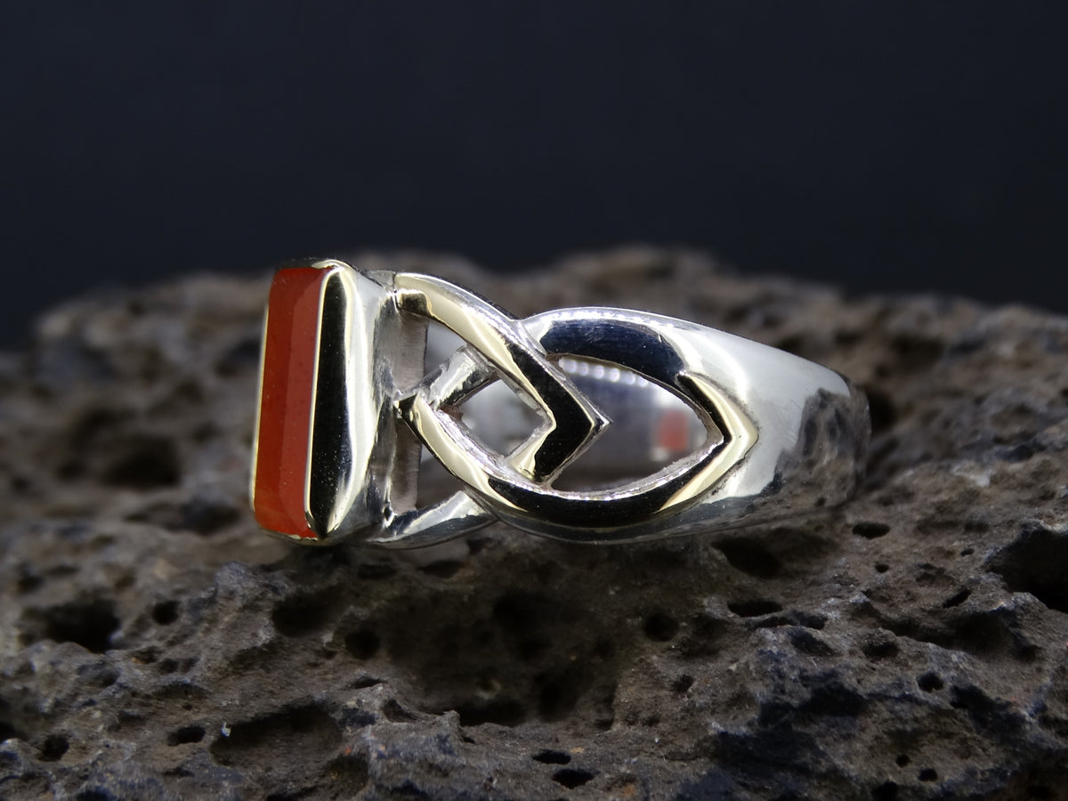 Scottish Ethibeaton Carnelian Scottish Gold and Silver Ring