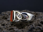 Scottish Ethibeaton Carnelian Scottish Gold and Silver Ring