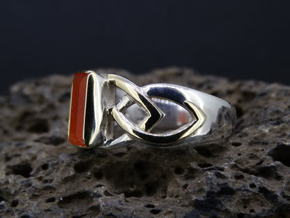 Scottish Ethibeaton Carnelian Scottish Gold and Silver Ring