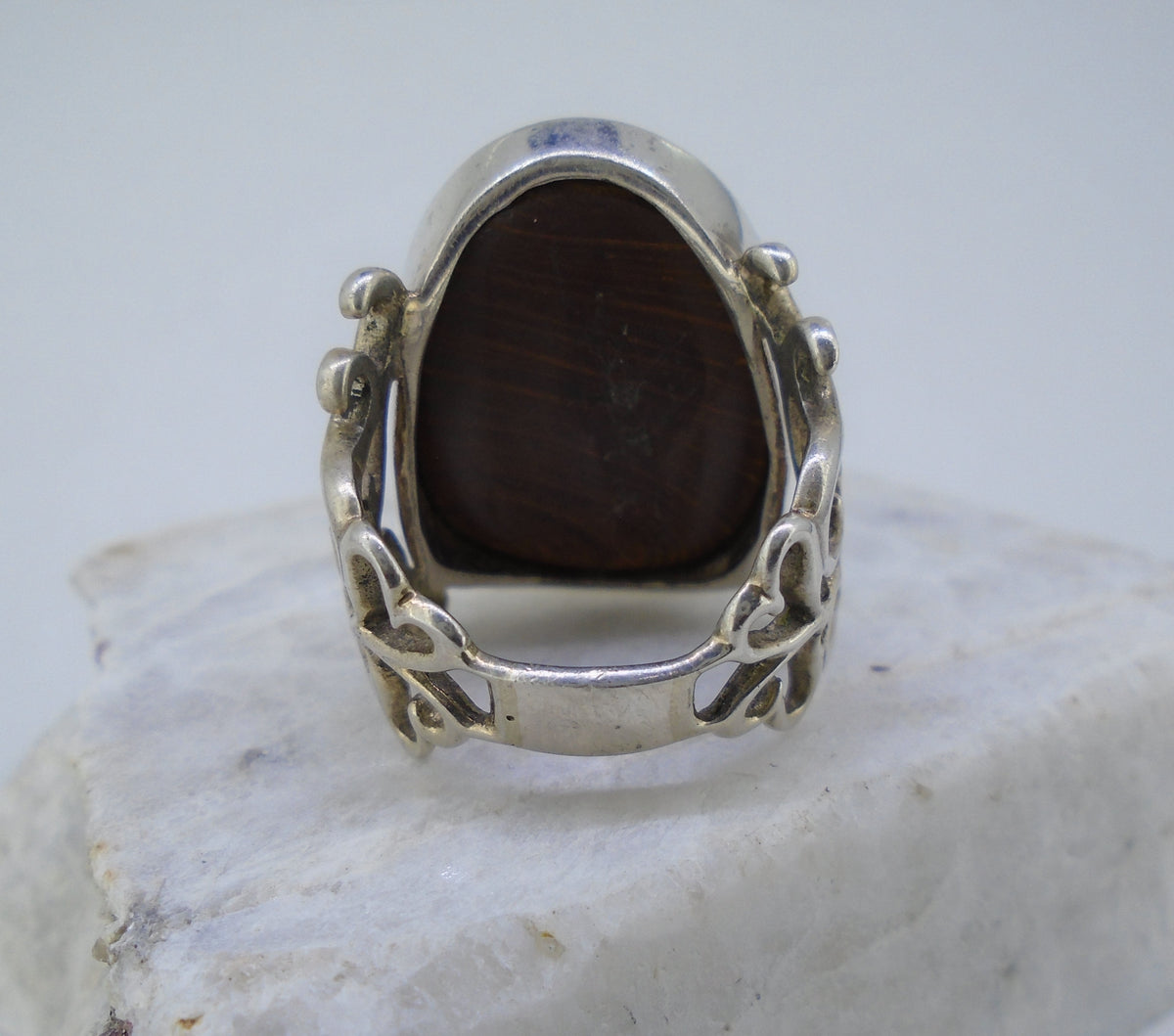Opal Sterling Silver Filigree Ring