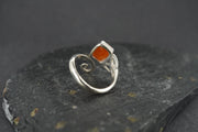 Scottish Angus Carnelian Sterling Silver Celtic Ring